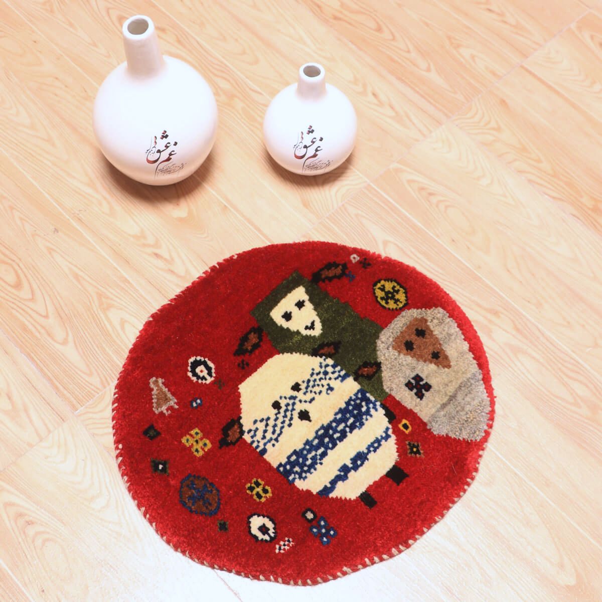 ギャッベ(ギャベ)カシュクリ 41×38cm(HP-70070)
