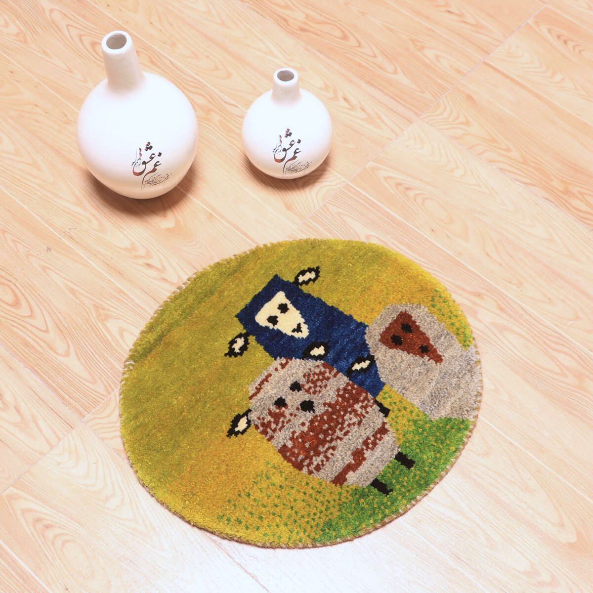 ギャッベ(ギャベ)カシュクリ 41×37cm(HP-70071)