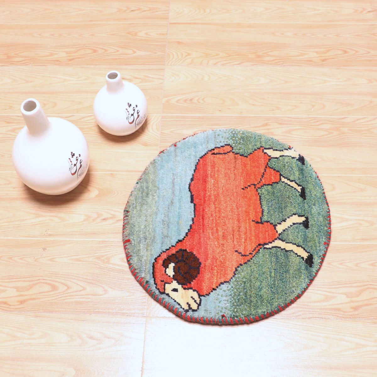 ギャッベ(ギャベ)カシュクリ 42×40cm(HP-70072)