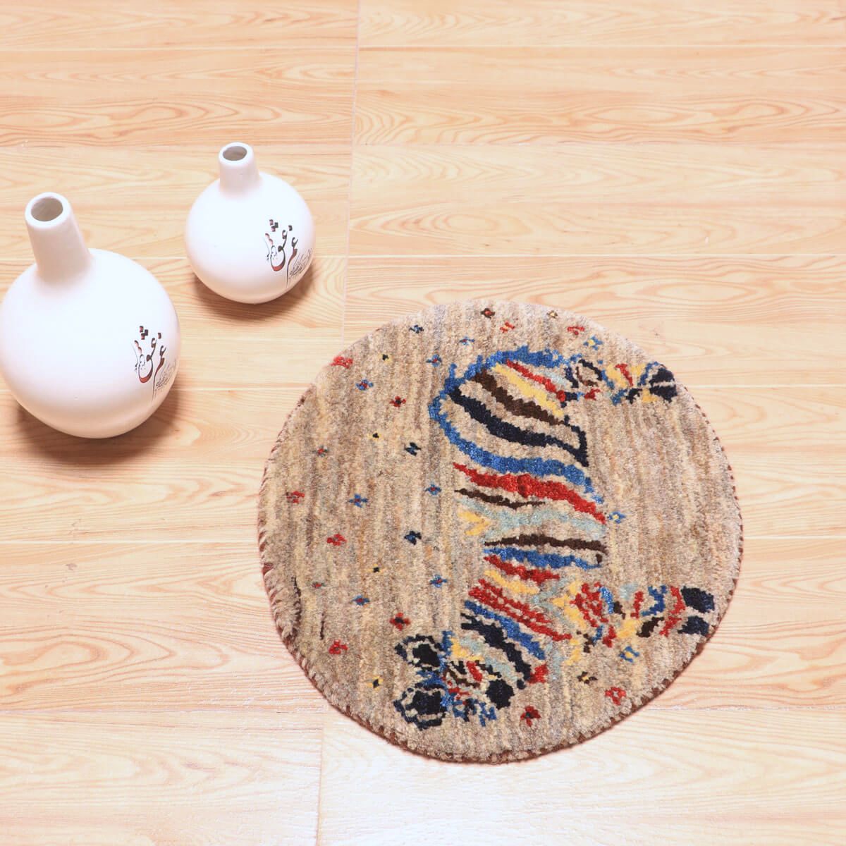 ギャッベ(ギャベ)カシュクリ 42×38cm(HP-70073)