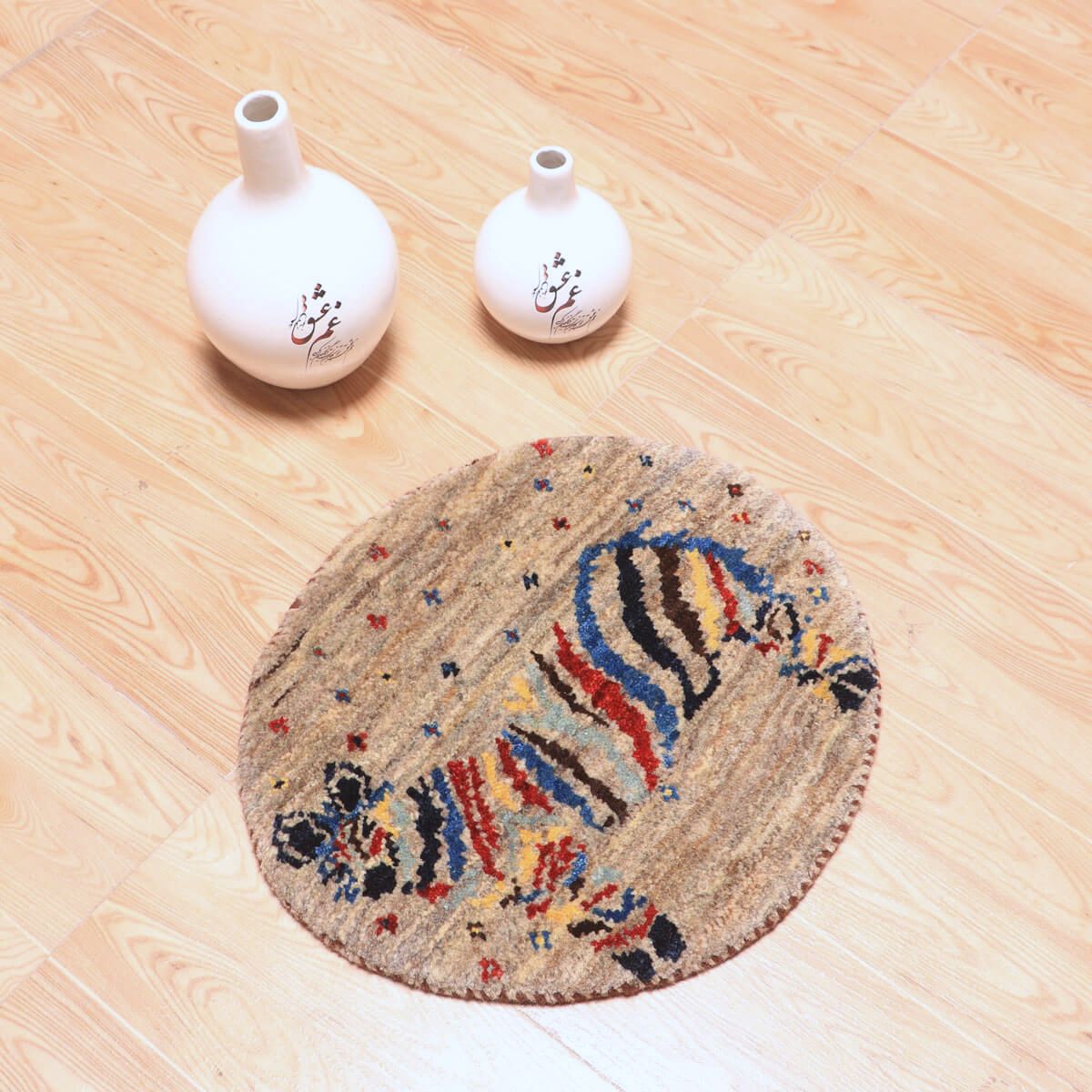 ギャッベ(ギャベ)カシュクリ 42×38cm(HP-70073)