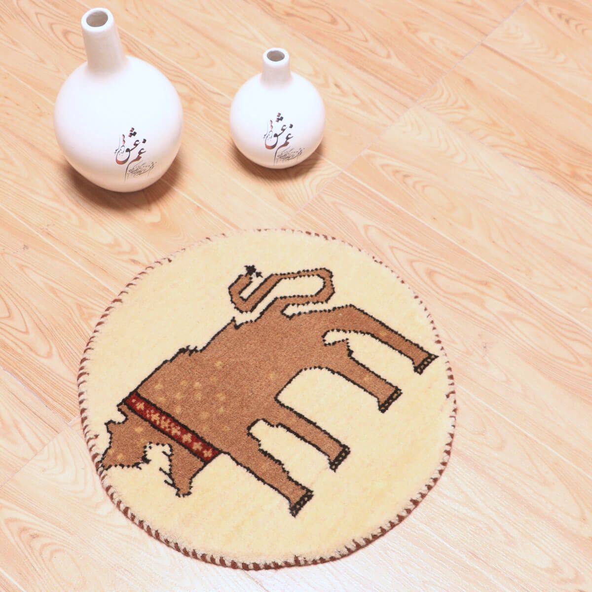 ギャッベ(ギャベ)カシュクリ 40×40cm(HP-70074)