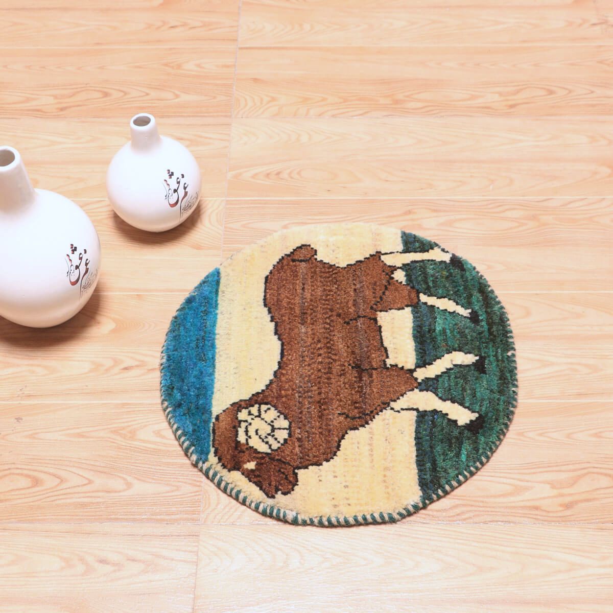 ギャッベ(ギャベ)カシュクリ 40×36cm(HP-70075)