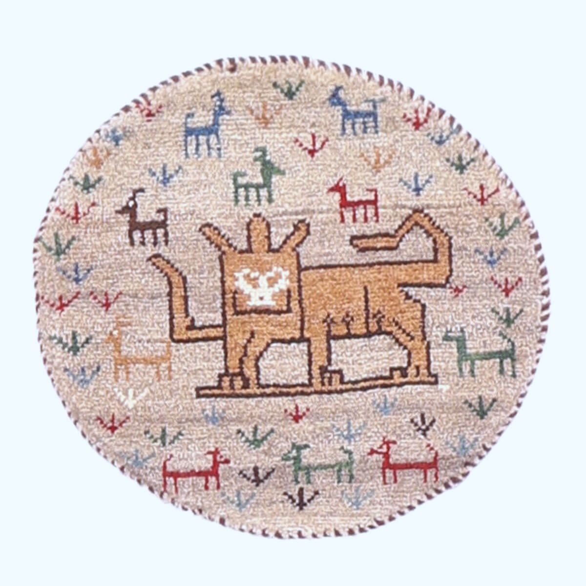 ギャッベ(ギャベ)カシュクリ 43×41cm(HP-70077)