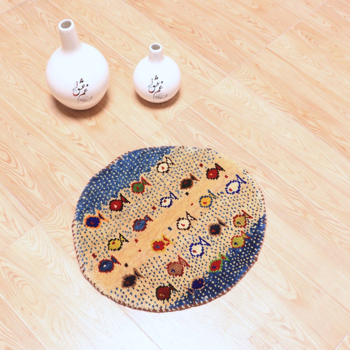 ギャッベ(ギャベ)カシュクリ 41×39cm(HP-70079)