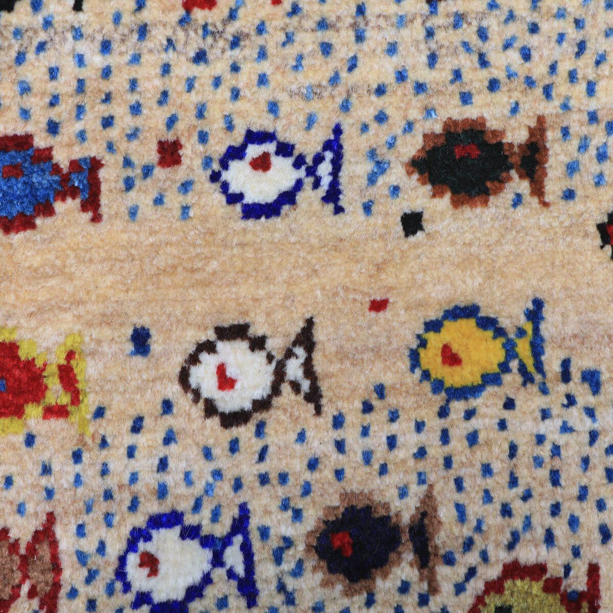ギャッベ(ギャベ)カシュクリ 41×39cm(HP-70079)