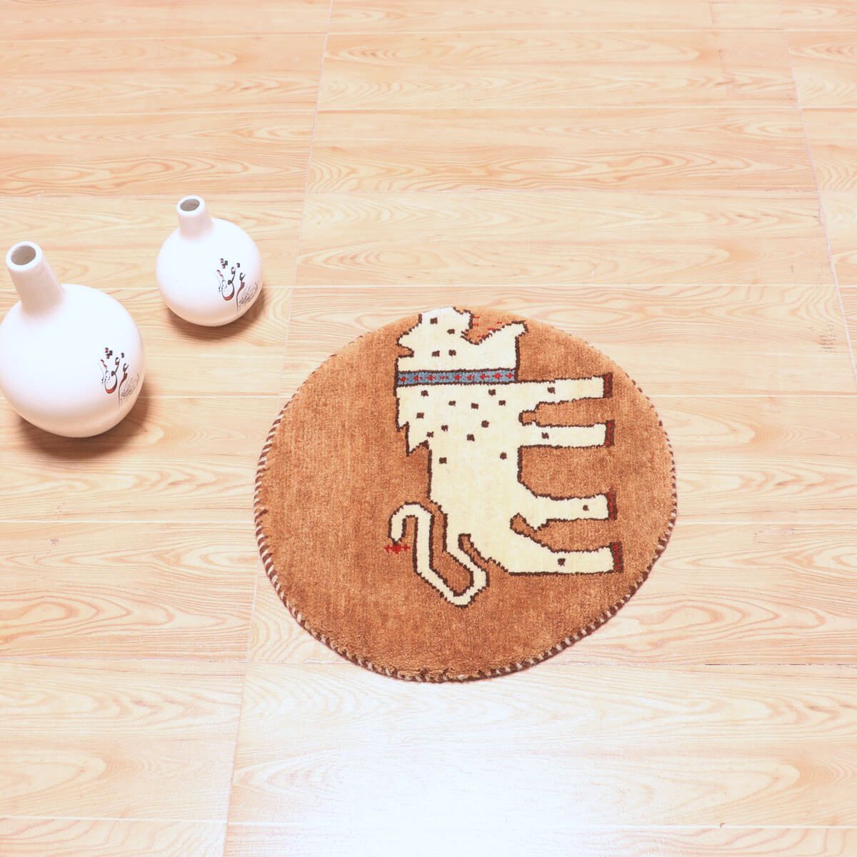 ギャッベ(ギャベ)カシュクリ 42×41cm(HP-70081)