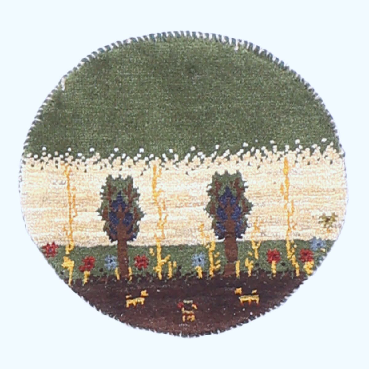 ギャッベ(ギャベ)カシュクリ 42×40cm(HP-70084)