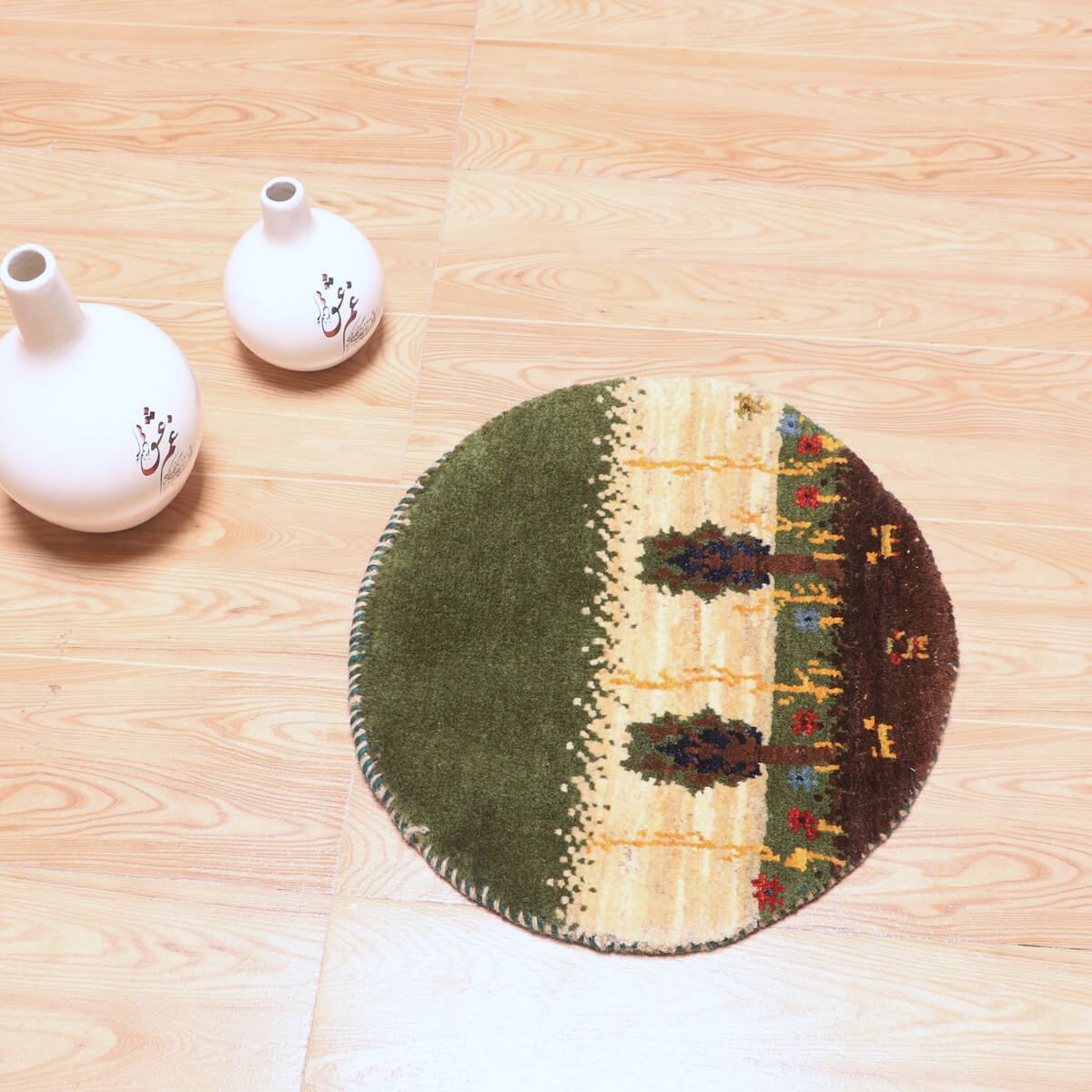 ギャッベ(ギャベ)カシュクリ 42×40cm(HP-70084)