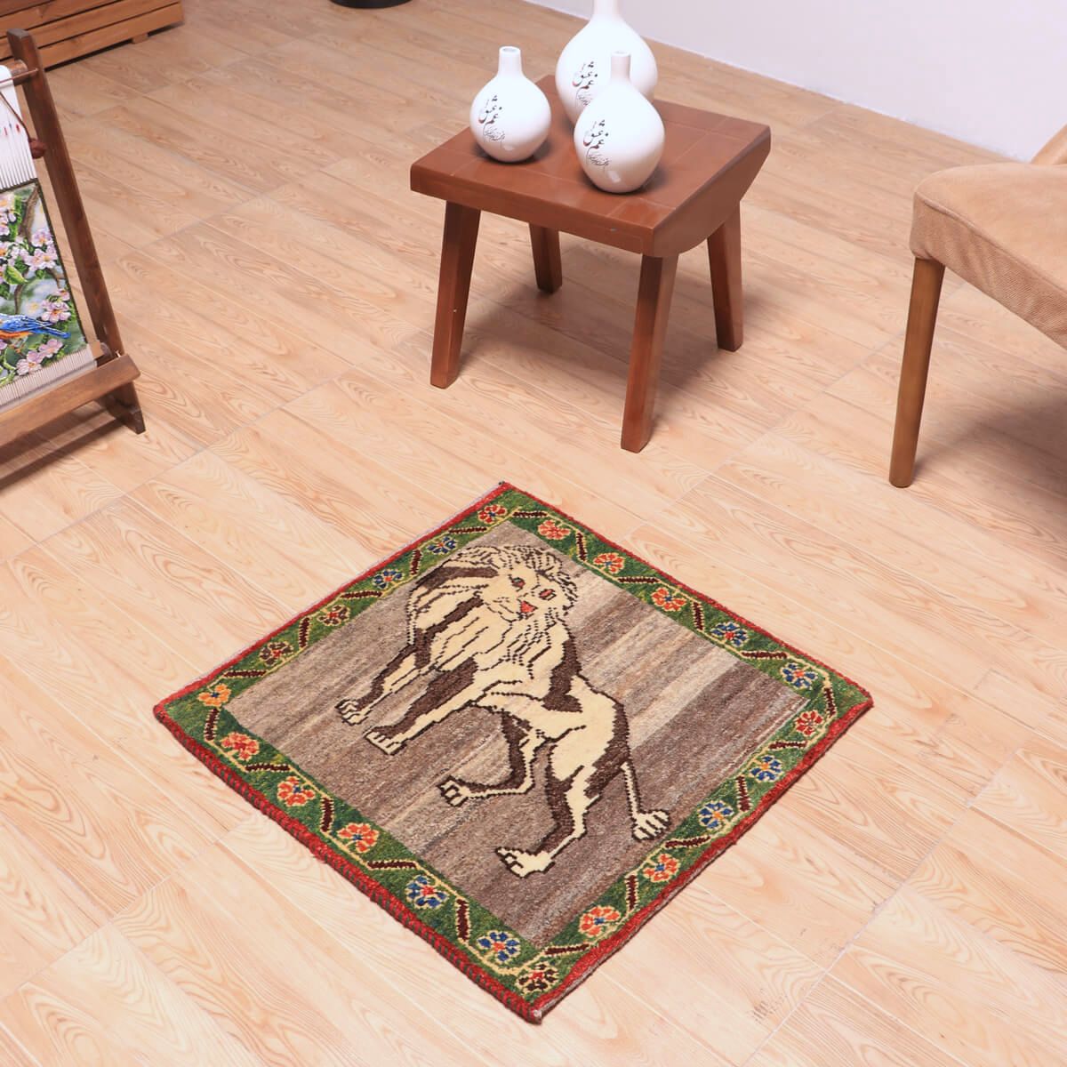 ギャッベ(ギャベ)カシュクリ 63×61cm(HP-70108)