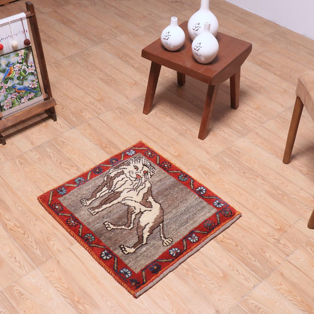 ギャッベ(ギャベ)カシュクリ 62×60cm(HP-70115)