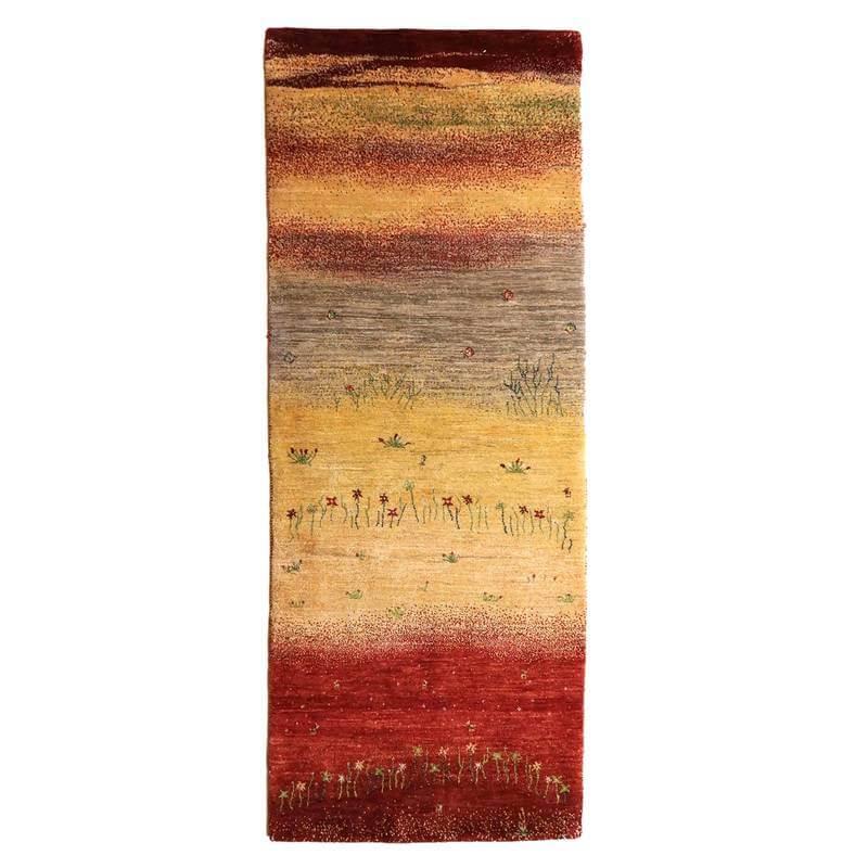 プレミアムギャッベ/ホシナマイ(ルリバフ) 201×78cm(HR-10898)