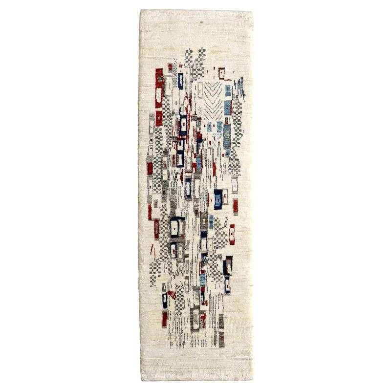 プレミアムギャッベ/ホシナマイ(ルリバフ) 146×45cm(HR-10931)