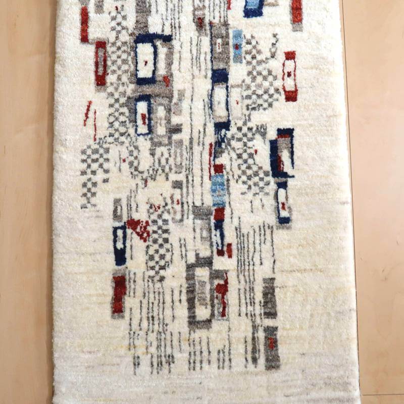 プレミアムギャッベ/ホシナマイ(ルリバフ) 146×45cm(HR-10931)