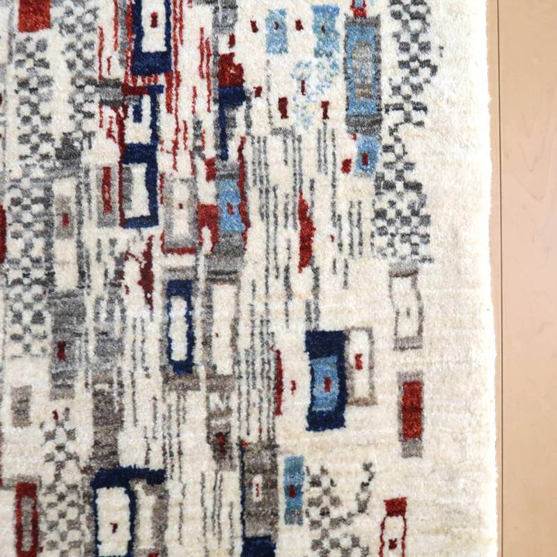 プレミアムギャッベ/ホシナマイ(ルリバフ) 146×45cm(HR-10931)