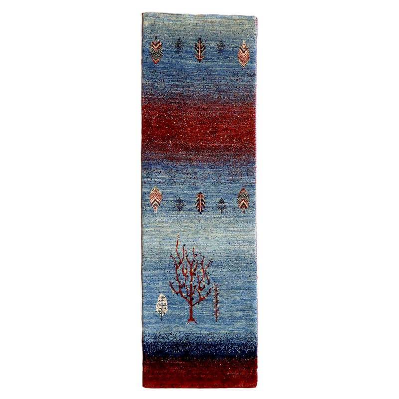 プレミアムギャッベ/ホシナマイ(ルリバフ) 143×44cm(HR-10932)