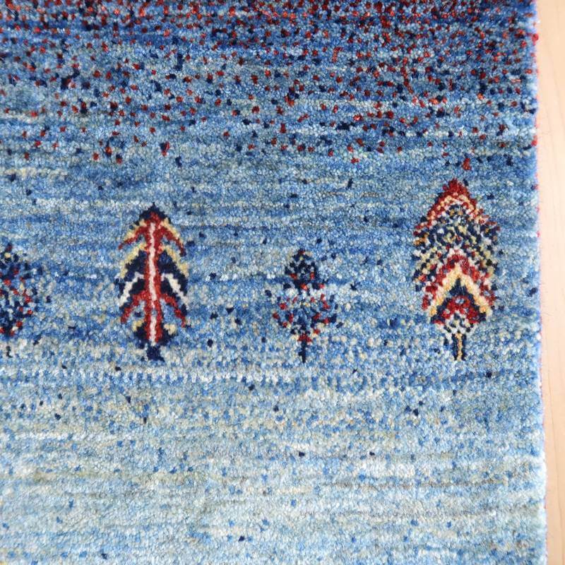 プレミアムギャッベ/ホシナマイ(ルリバフ) 143×44cm(HR-10932)