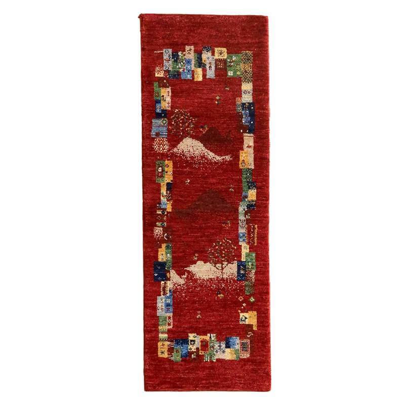 プレミアムギャッベ/ホシナマイ(ルリバフ) 136×46cm(HR-10946)