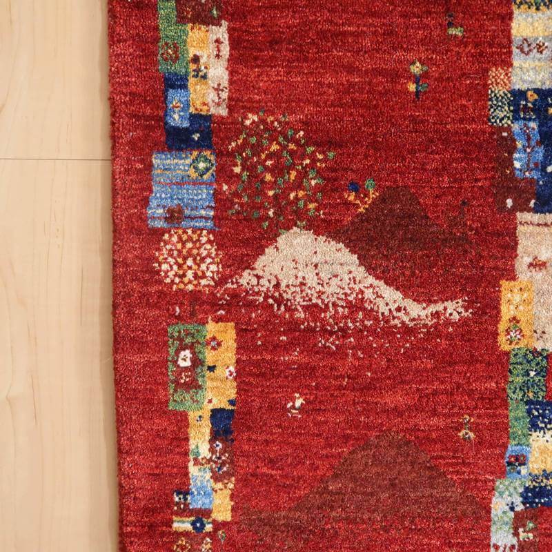 プレミアムギャッベ/ホシナマイ(ルリバフ) 136×46cm(HR-10946)