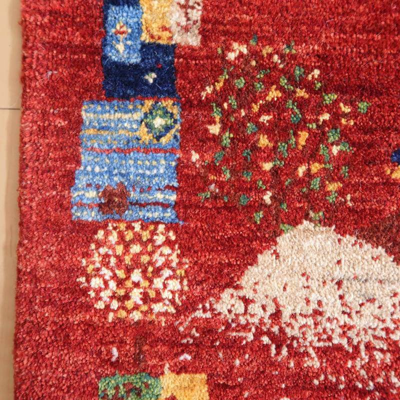 プレミアムギャッベ/ホシナマイ(ルリバフ) 136×46cm(HR-10946)