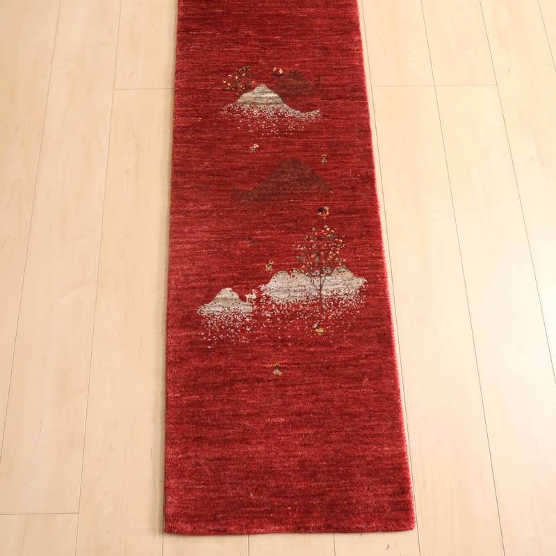 プレミアムギャッベ/ホシナマイ(ルリバフ) 140×45cm(HR-10948)
