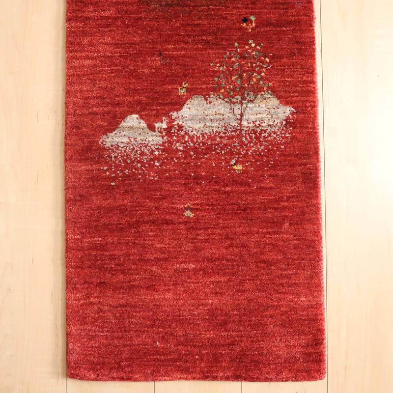 プレミアムギャッベ/ホシナマイ(ルリバフ) 140×45cm(HR-10948)