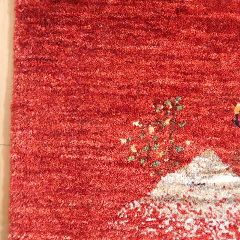 プレミアムギャッベ/ホシナマイ(ルリバフ) 140×45cm(HR-10948)