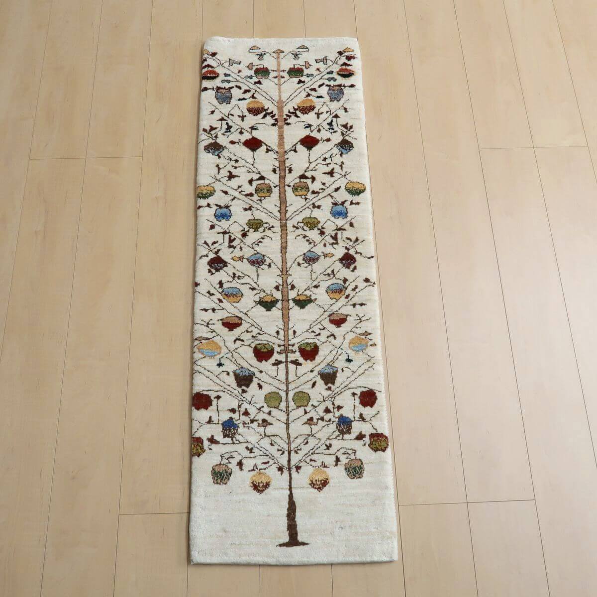 プレミアムギャッベ/ホシナマイ(ルリバフ) 140×45cm(HR-11084)