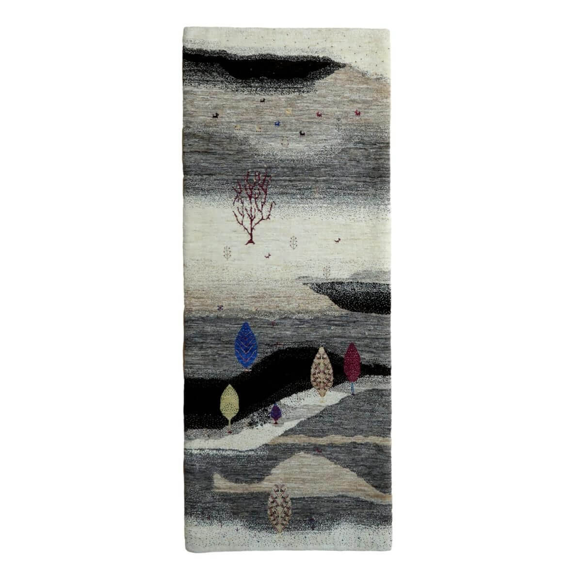 プレミアムギャッベ/ホシナマイ(ルリバフ) 207×82cm(HR-11096)