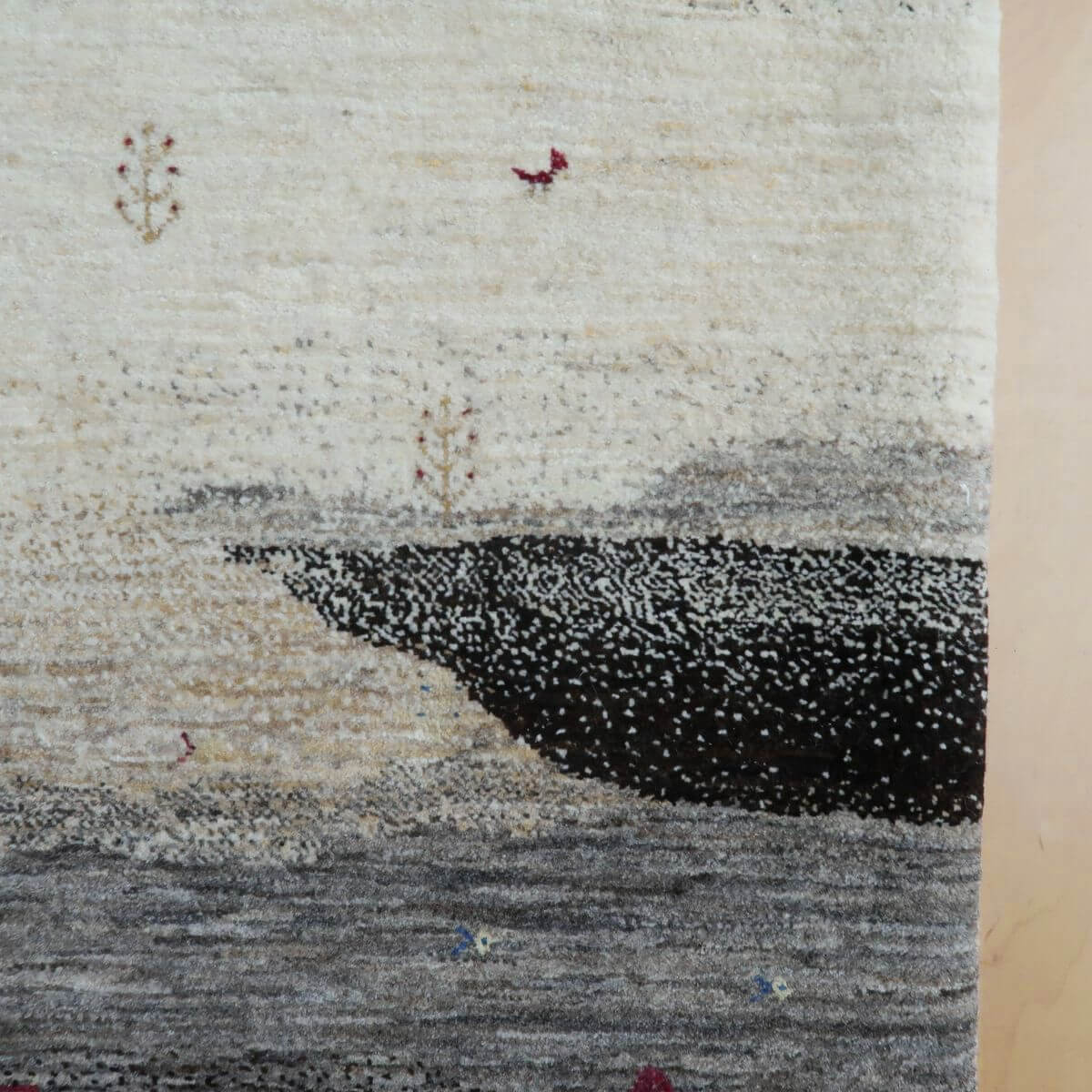 プレミアムギャッベ/ホシナマイ(ルリバフ) 207×82cm(HR-11096)