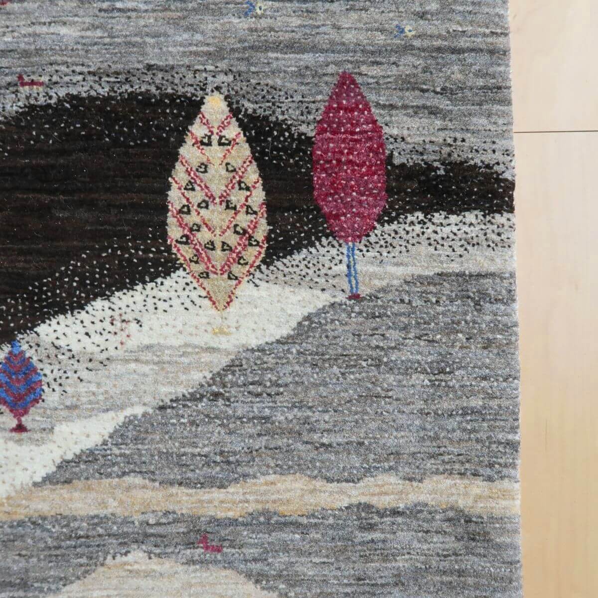 プレミアムギャッベ/ホシナマイ(ルリバフ) 207×82cm(HR-11096)
