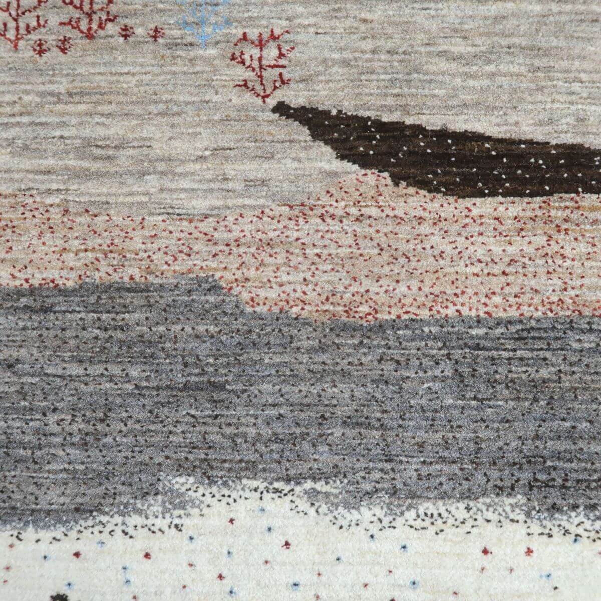 プレミアムギャッベ/ホシナマイ(ルリバフ) 205×70cm(HR-11102)