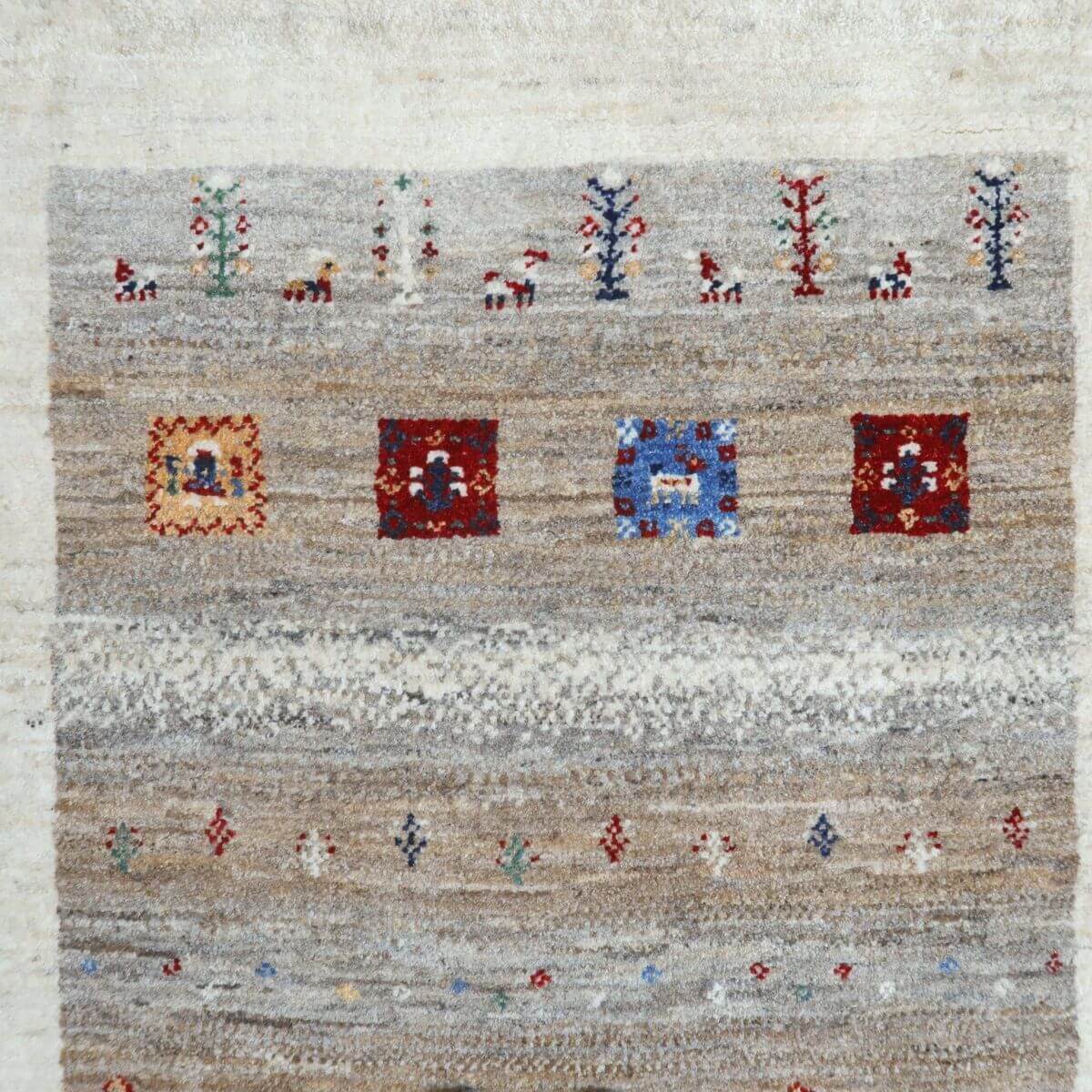 プレミアムギャッベ/ホシナマイ(ルリバフ) 201×83cm(HR-11105)