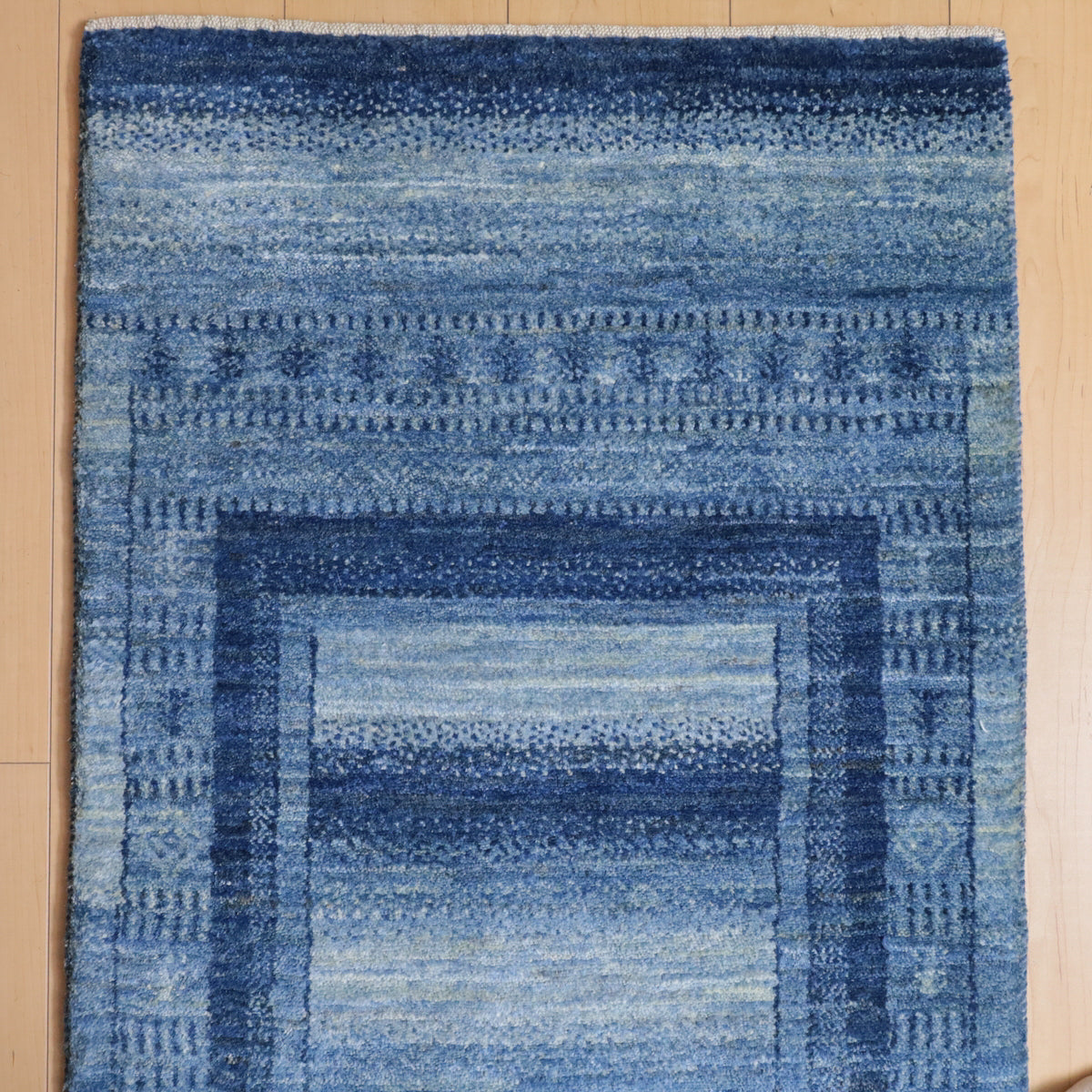 ギャッベ(ルリバフ) 153×65cm(HR-12009)