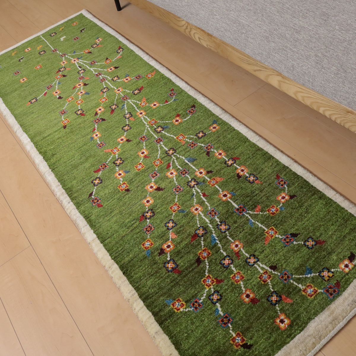 ギャッベ(ルリバフ) 205×72cm(HR-12025)