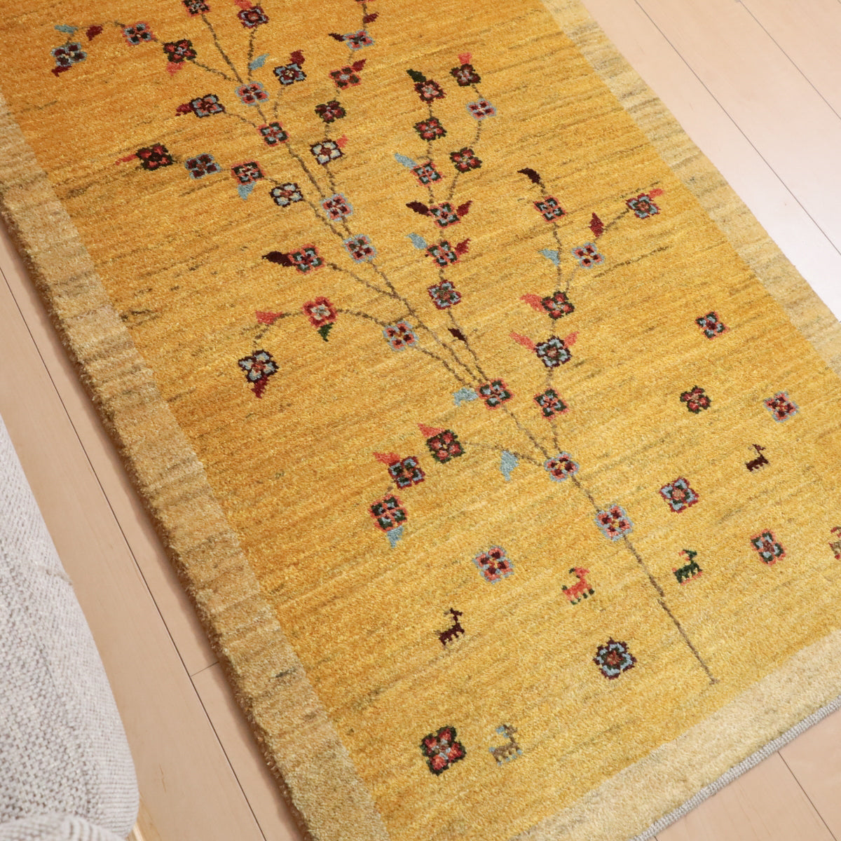 ギャッベ(ルリバフ) 208×80cm(HR-12029)
