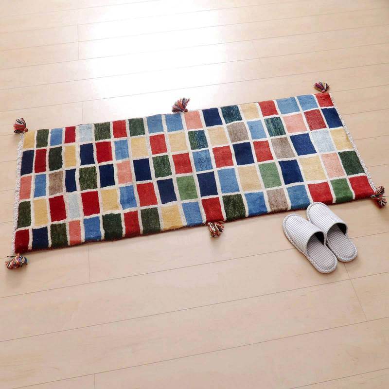 プレミアムギャッベ/ホシナマイ(カシュクリ) 141×60cm(HR-58360)