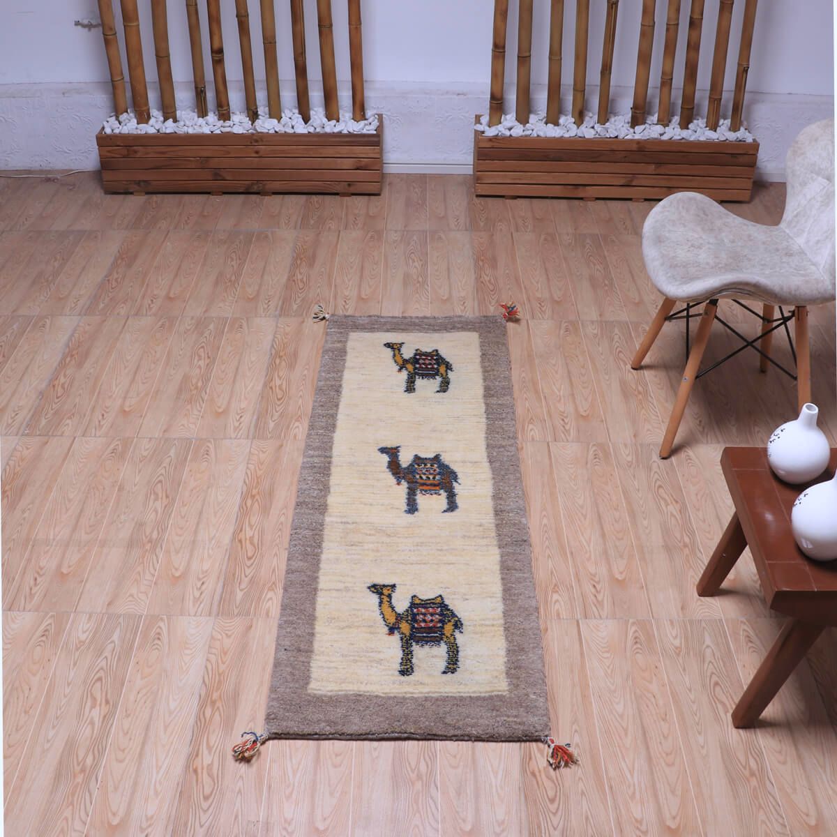 ギャッベ(ギャベ)カシュクリ 149×51cm(HR-70246)