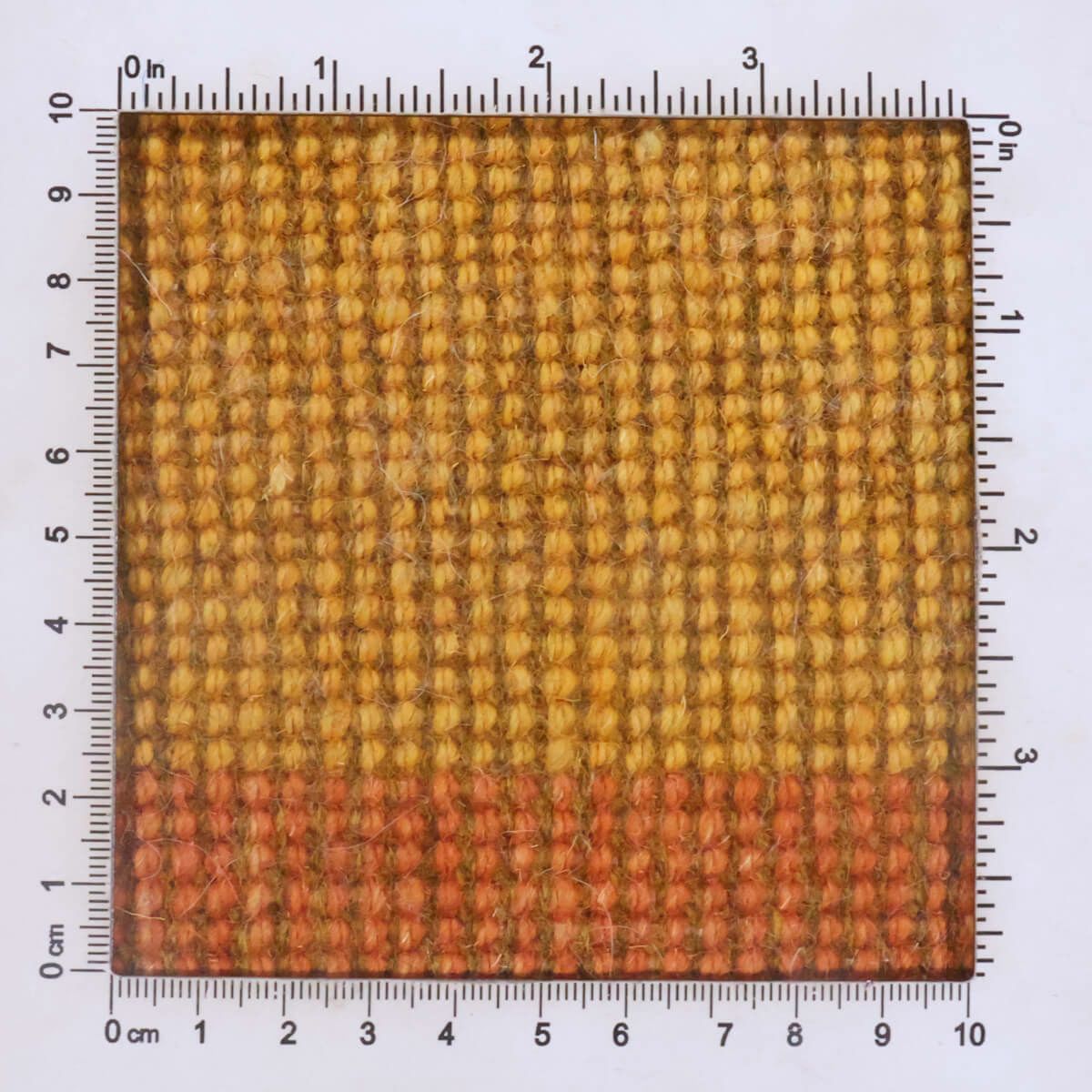 ギャッベ(ギャベ)カシュクリ黄色と茶色が美しい手織りラグ 144×49cm(HR-70248)