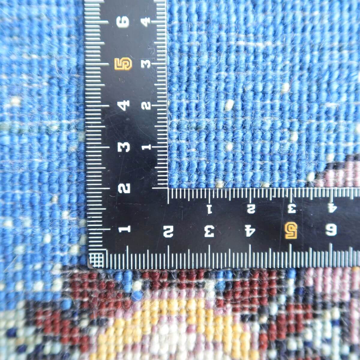 プレミアムギャッベ/ホシナマイ(ルリバフ) 113×63cm(HS-11001)