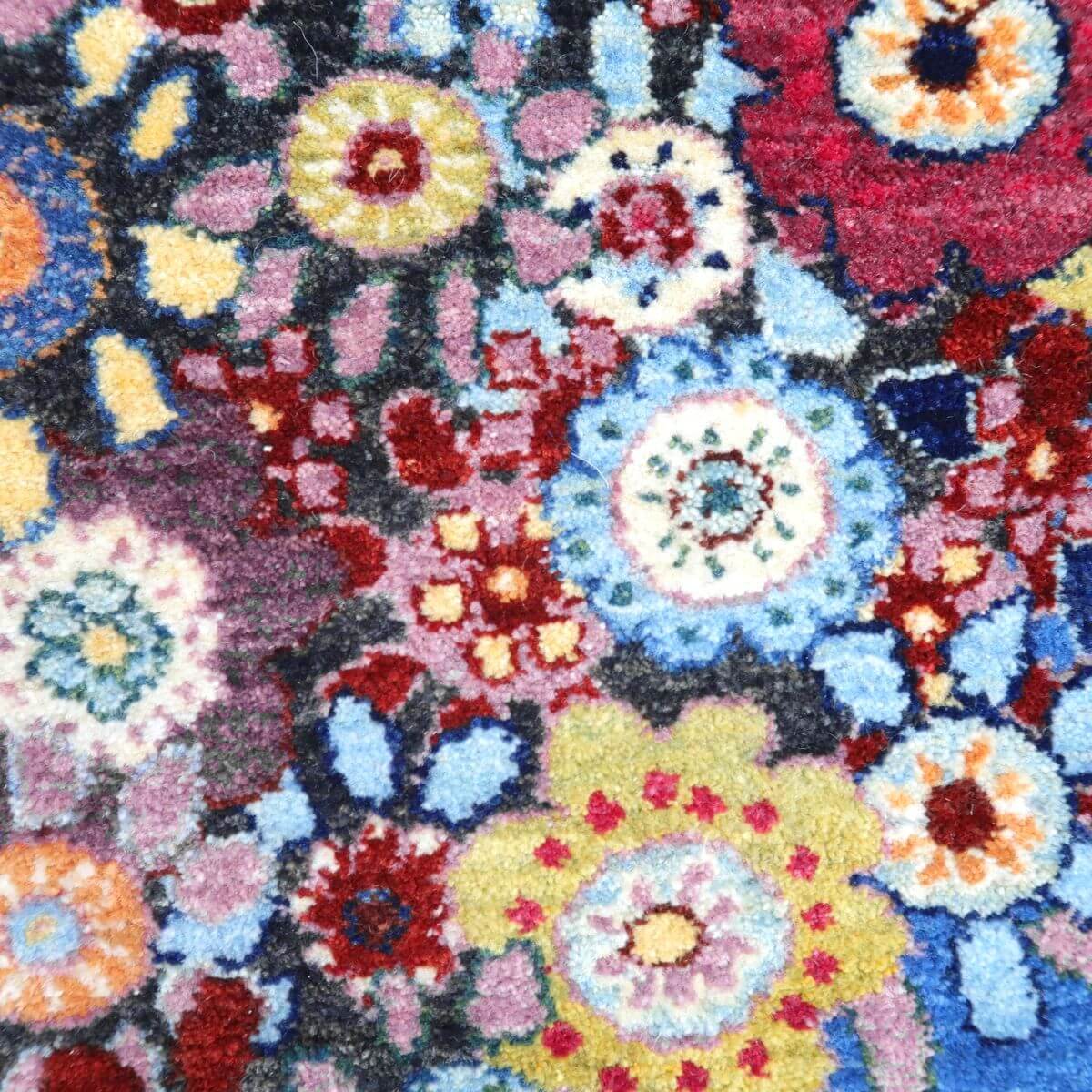 プレミアムギャッベ/ホシナマイ(ルリバフ) 113×63cm(HS-11001)