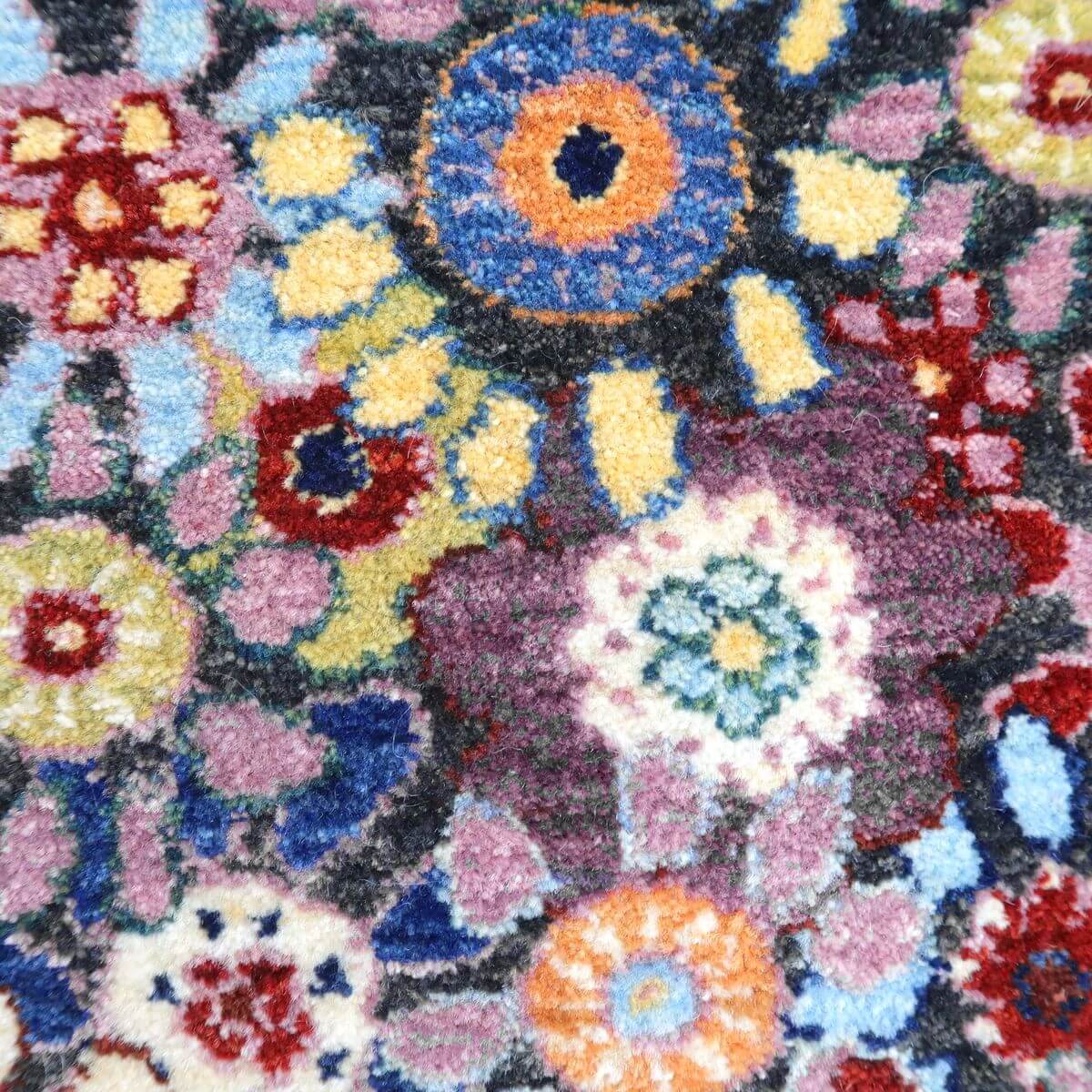 プレミアムギャッベ/ホシナマイ(ルリバフ) 113×63cm(HS-11001)
