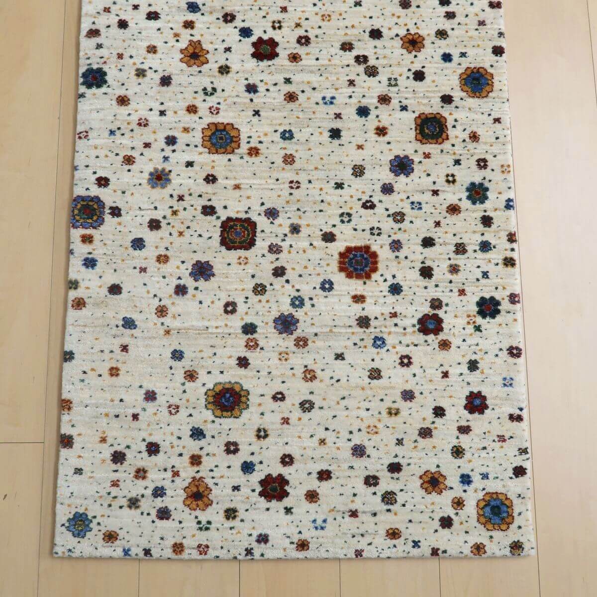 プレミアムギャッベ/ホシナマイ(ルリバフ) 142×73cm(HR-11086)