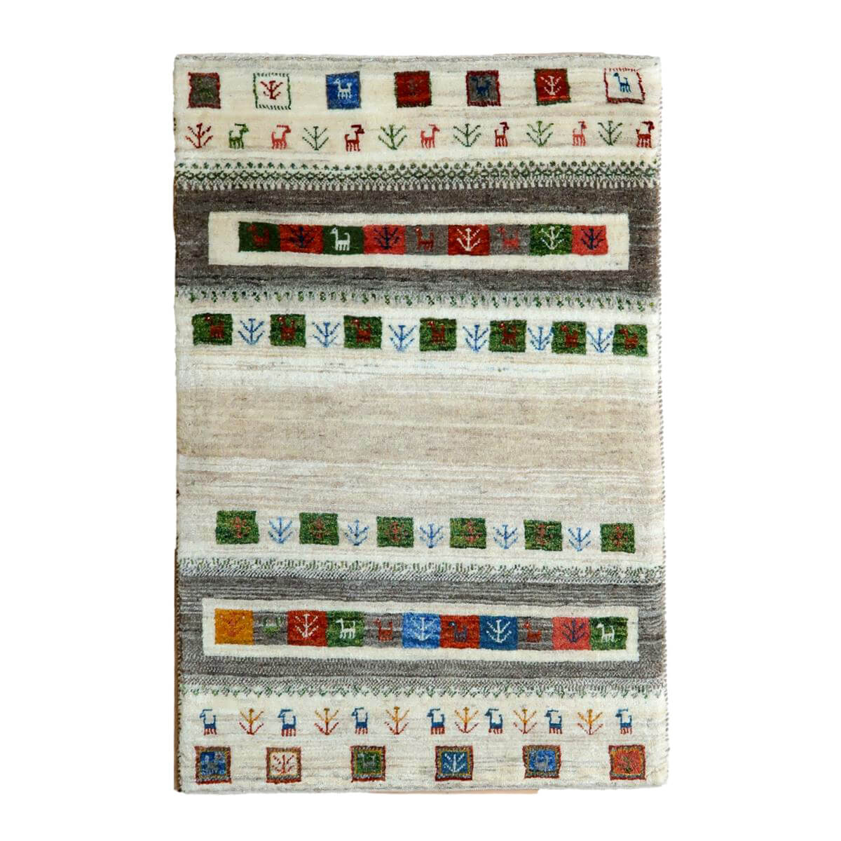 プレミアムギャッベ/ホシナマイ(カシュクリ) 123×82cm(HS-11139)