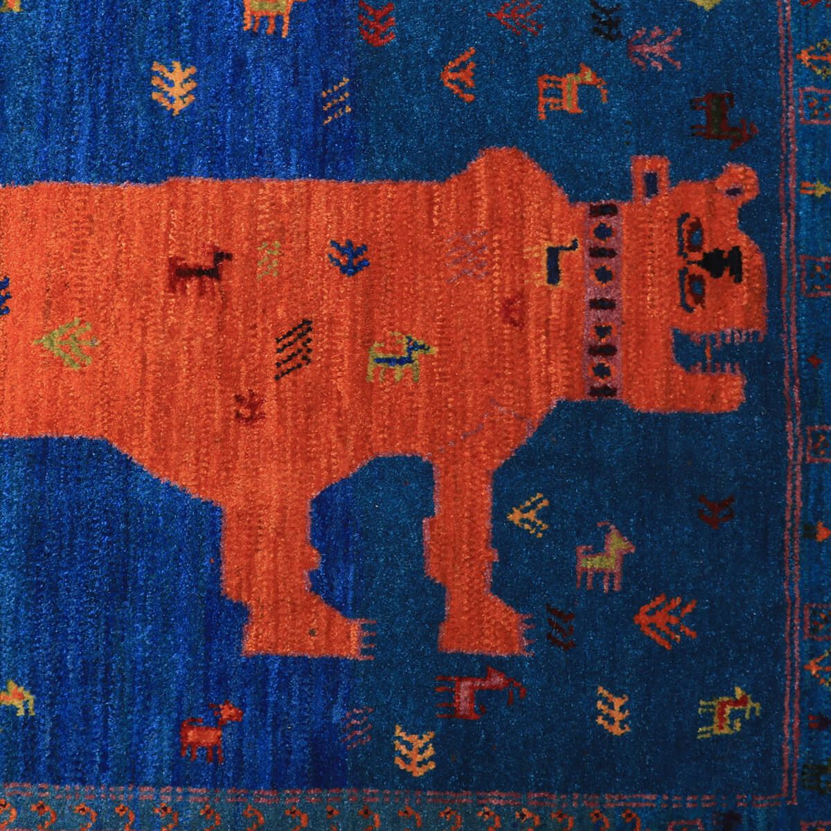 ギャッベ(ギャベ)ルリバフ 123×80cm(HS-70113)