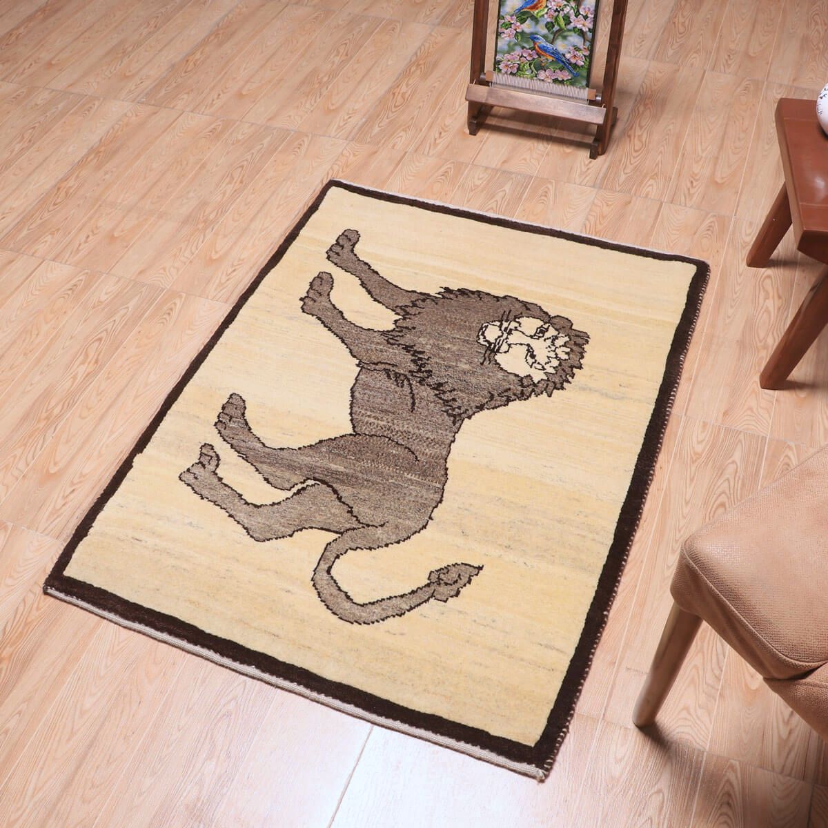 ギャッベ(ギャベ)ルリバフ 112×75cm(HS-70122)