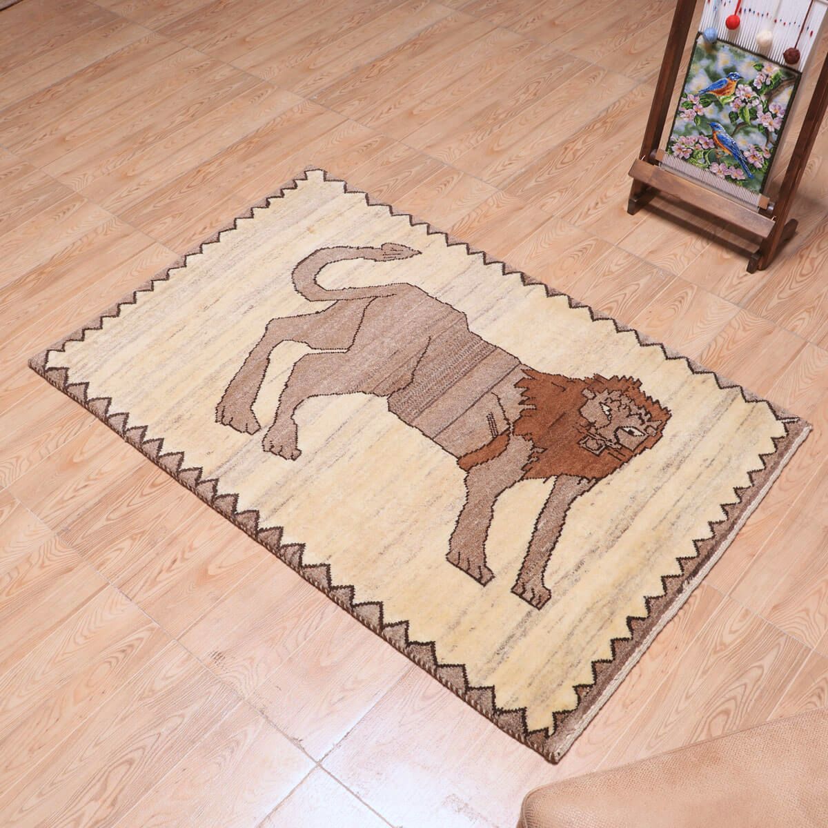 ギャッベ(ギャベ)ルリバフ 120×78cm(HS-70127)