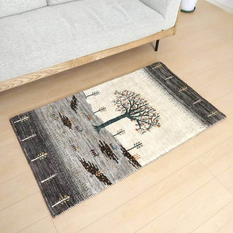 プレミアムギャッベ/ホシナマイ(カシュクリ) 134×79cm(HS-77938)
