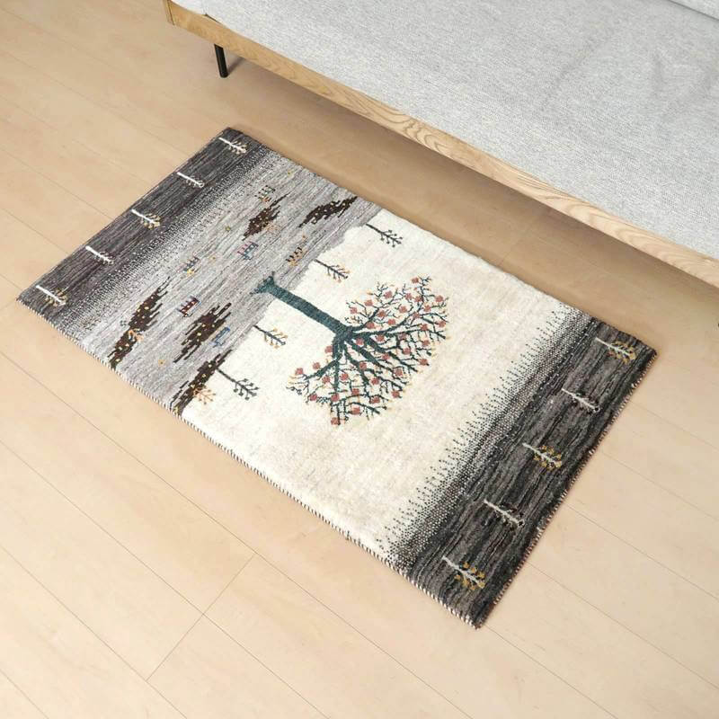 プレミアムギャッベ/ホシナマイ(カシュクリ) 134×79cm(HS-77938)