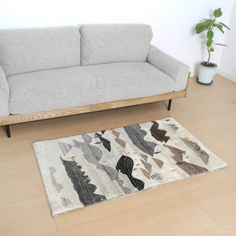 プレミアムギャッベ/ホシナマイ(カシュクリ) 137×79cm(HS-85138)